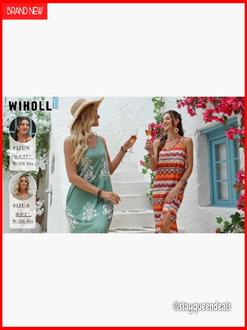Maxi Halter Dress Boho Summer Casual Beach Vacation Travel Outfit - Picture 6 of 6